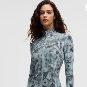 Lululemon Athletica Gray Floral Jacket